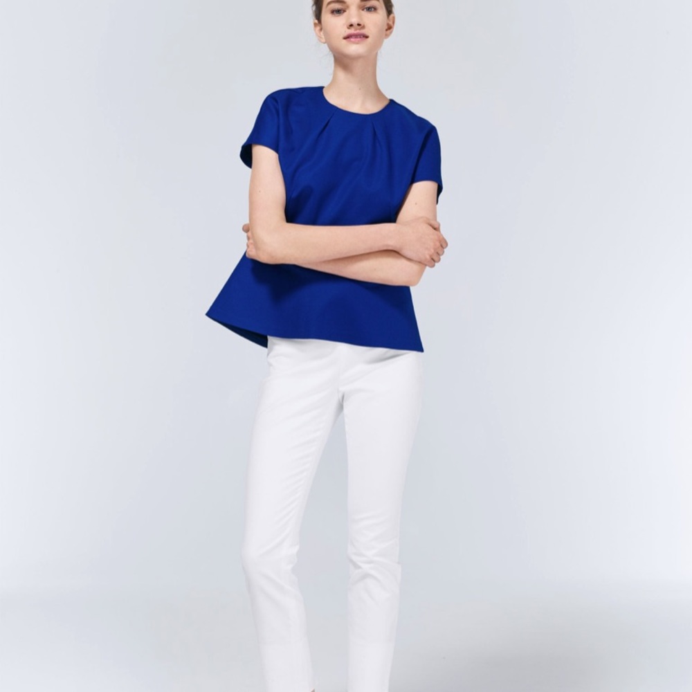 T.Babaton Blouse Peplum Blue Sz 4❤️